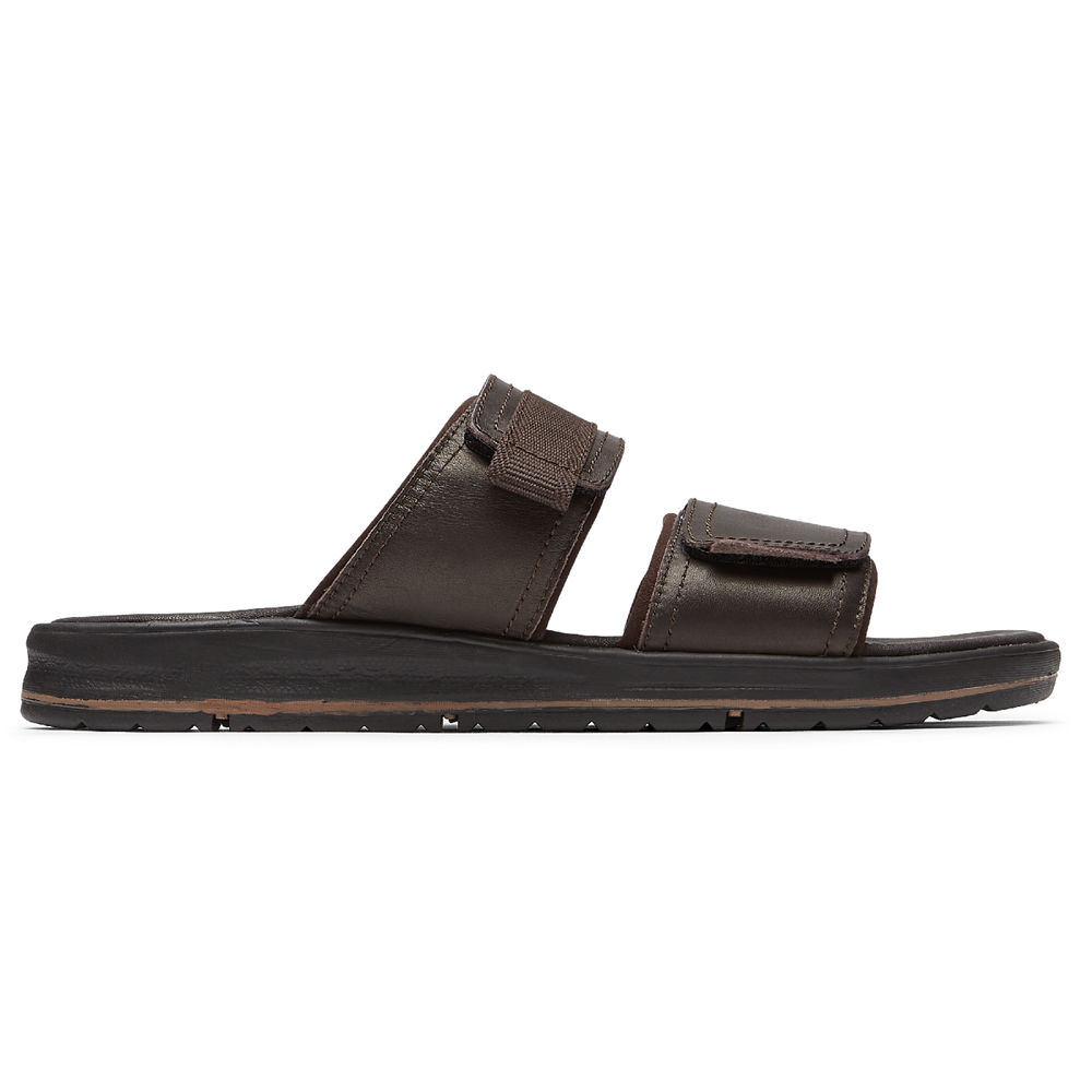 Rockport Mens Lucky Bay Dress - Slides Brown - SJW836029